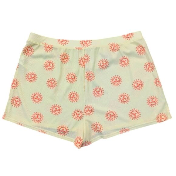 AMERICAN EAGLE OUTFITTERS Thermal Pajama Shorts Women XL Yellow Orange Sun. - Picture 2 of 9